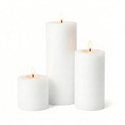 Richland Pillar Candles 3"x3", 3"x6" & 3"x9" White Set of 36 - thumbnail number 2
