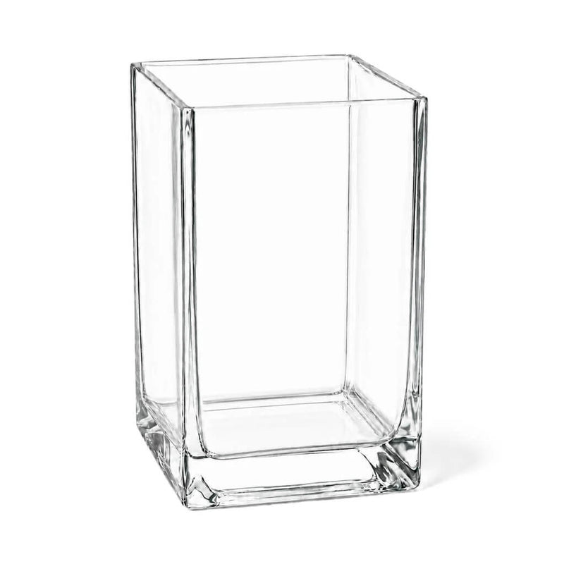 Empty clear 6" square vase - thumbnail number 1