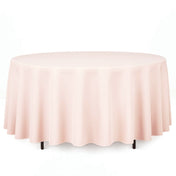 Premium Polyester Round Tablecloth 108" - 220GSM - Blush - By TCF Linen - thumbnail number 1