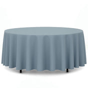 Premium Polyester Round Tablecloth 108" - 220GSM - Dusty Blue - By TCF Linen - thumbnail number 1