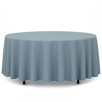 Premium Polyester Round Tablecloth 108" - 220GSM - Dusty Blue - By TCF Linen