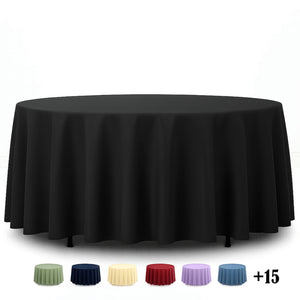 Premium Polyester Round Tablecloth 108" - 220GSM - By TCF Linen