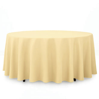 Premium Polyester Round Tablecloth 108" - 220GSM - Champagne - By TCF Linen