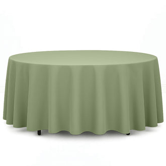 Premium Polyester Round Tablecloth 108" - 220GSM - Dusty Sage - By TCF Linen