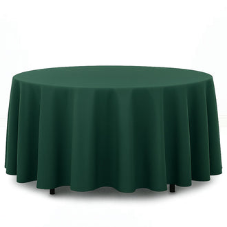 Premium Polyester Round Tablecloth 108" - 220GSM - Hunter Emerald Green - By TCF Linen