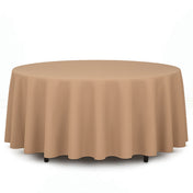 Premium Polyester Round Tablecloth 108" - 220GSM - Nude - By TCF Linen - thumbnail number 1