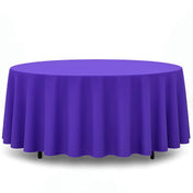 Premium Polyester Round Tablecloth 108" - 220GSM - Purple - By TCF Linen - thumbnail number 1