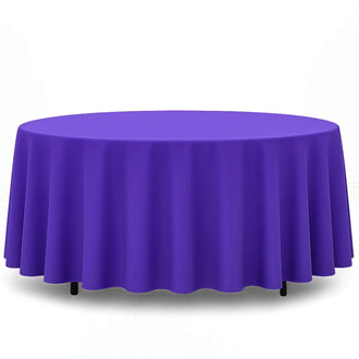 Premium Polyester Round Tablecloth 108" - 220GSM - Purple - By TCF Linen