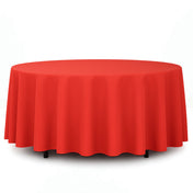 Premium Polyester Round Tablecloth 108" - 220GSM - Red - By TCF Linen - thumbnail number 1