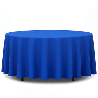 Premium Polyester Round Tablecloth 108" - 220GSM - Royal Blue - By TCF Linen