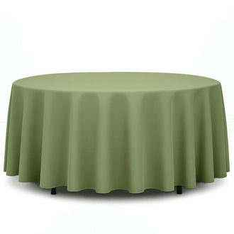 Premium Polyester Round Tablecloth 108" - 220GSM - Sage Green - By TCF Linen