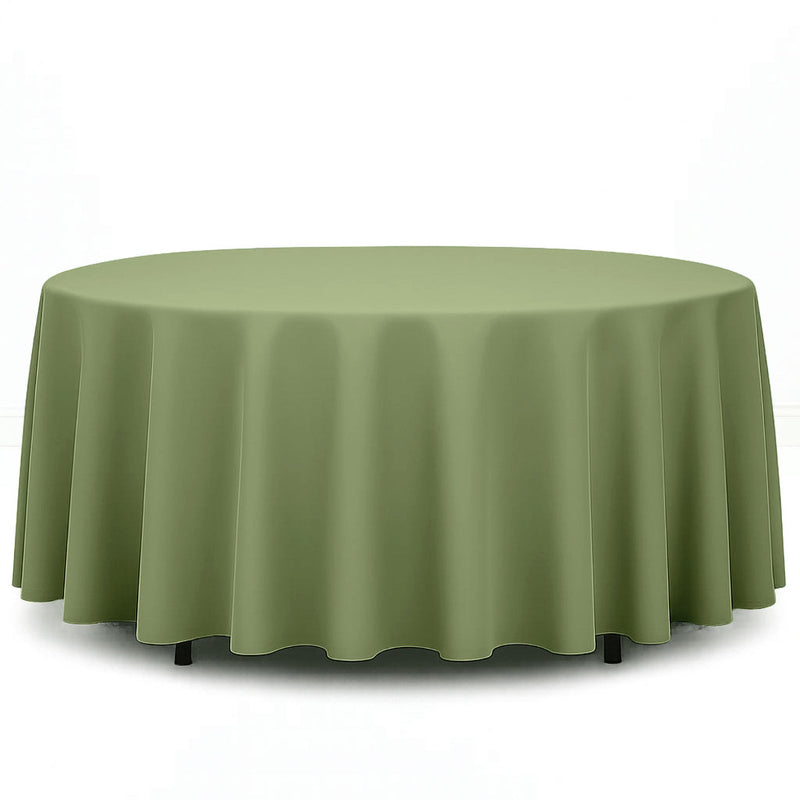 Premium Polyester Round Tablecloth 108" - 220GSM - Sage Green - By TCF Linen - thumbnail number 1