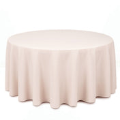 Premium Polyester Round Tablecloth 120" - 220GSM - Blush - By TCF Linen - thumbnail number 1