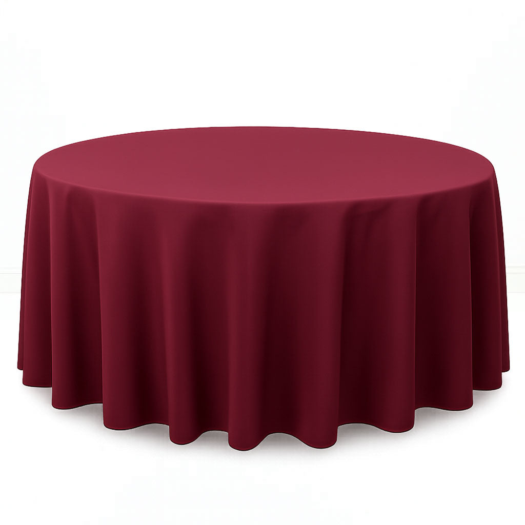 Premium Polyester Round Tablecloth 120" - 220GSM - By TCF Linen
