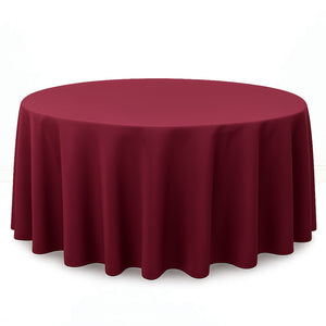 Premium Polyester Round Tablecloth 120" - 220GSM - By TCF Linen