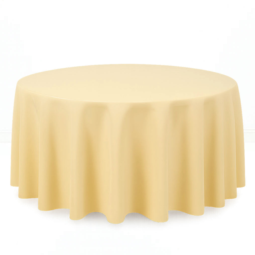 Premium Polyester Round Tablecloth 120" - 220GSM - By TCF Linen