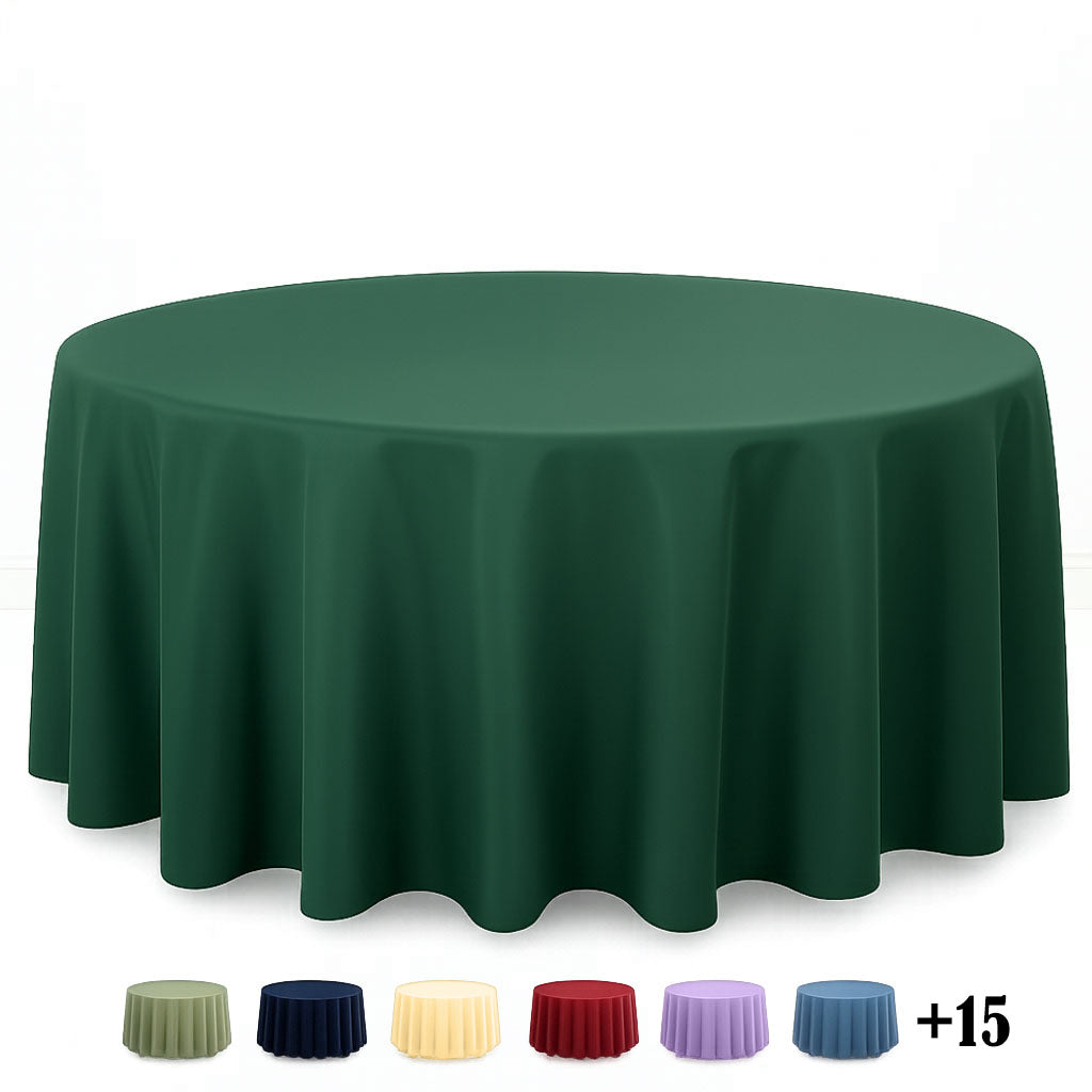 Premium Polyester Round Tablecloth 120" - 220GSM - By TCF Linen