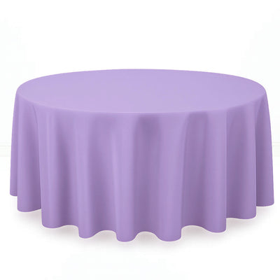 Premium Polyester Round Tablecloth 120" - 220GSM - Lavender - By TCF Linen