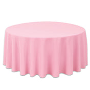 Premium Polyester Round Tablecloth 120" - 220GSM - Pink - By TCF Linen - thumbnail number 1