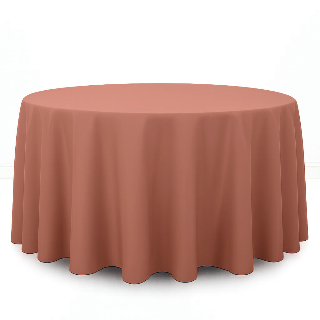 Premium Polyester Round Tablecloth 120" - 220GSM - By TCF Linen