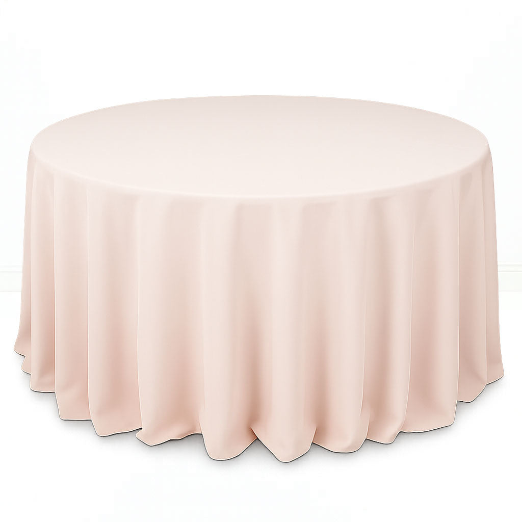 Premium Polyester Round Tablecloth 132" - 220GSM - By TCF Linen