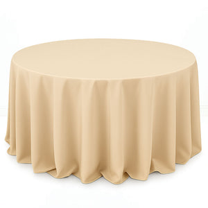Premium Polyester Round Tablecloth 132" - 220GSM - By TCF Linen