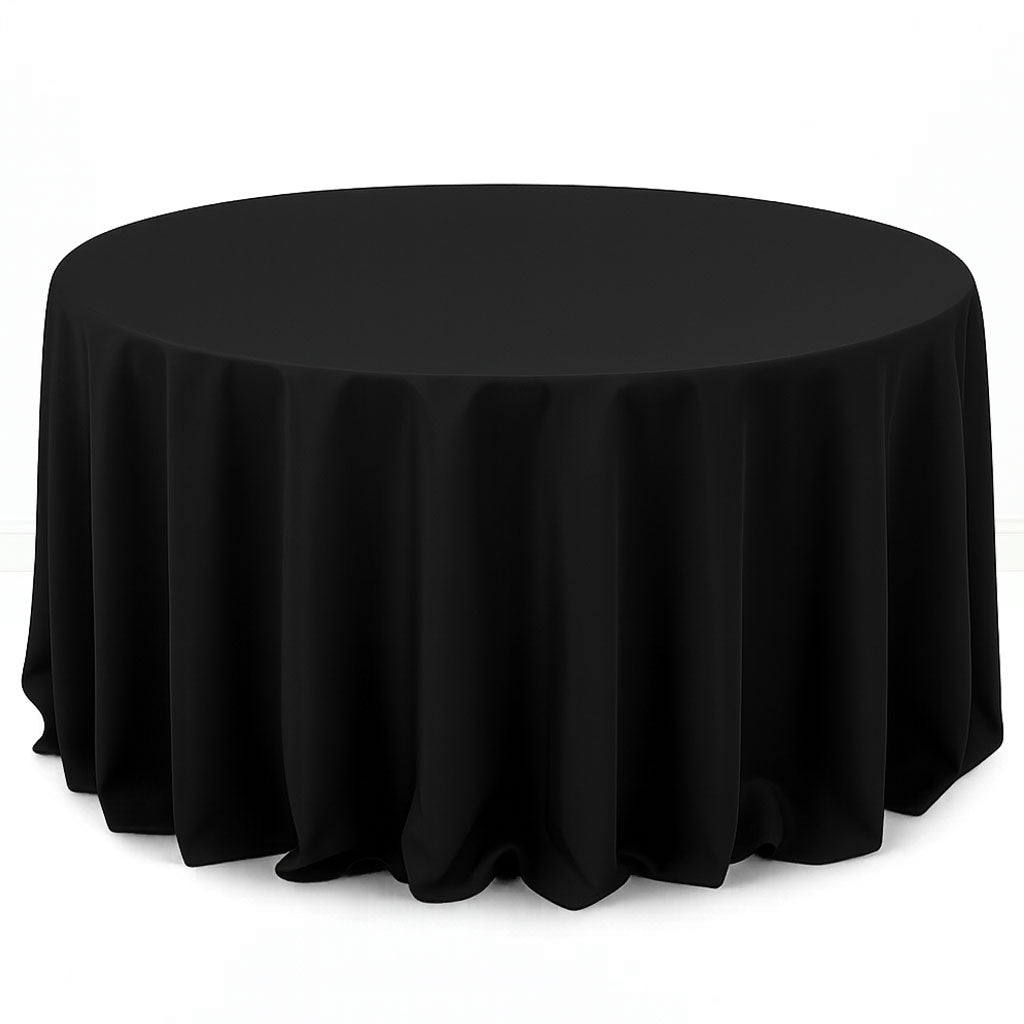 Premium Polyester Round Tablecloth 132" - 220GSM - By TCF Linen