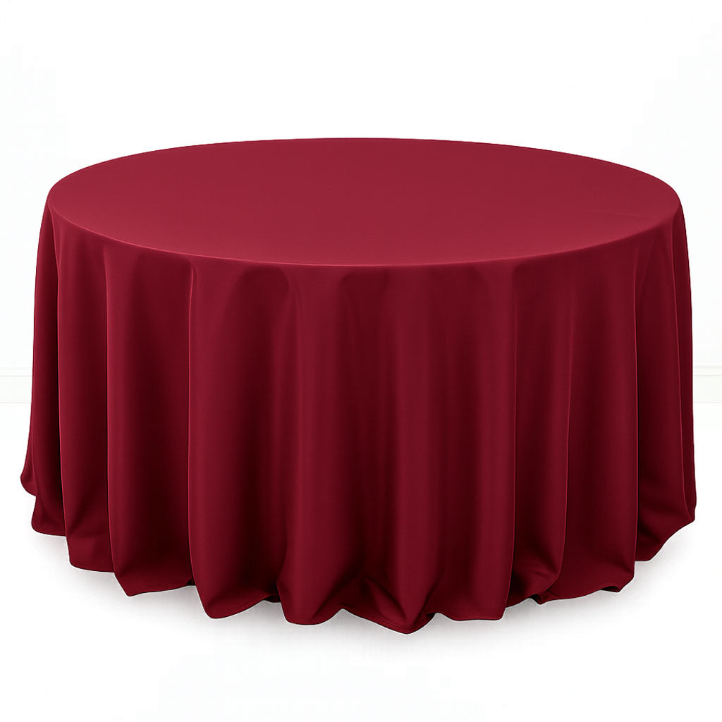 Premium Polyester Round Tablecloth 132" - 220GSM - By TCF Linen