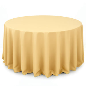 Premium Polyester Round Tablecloth 132" - 220GSM - By TCF Linen