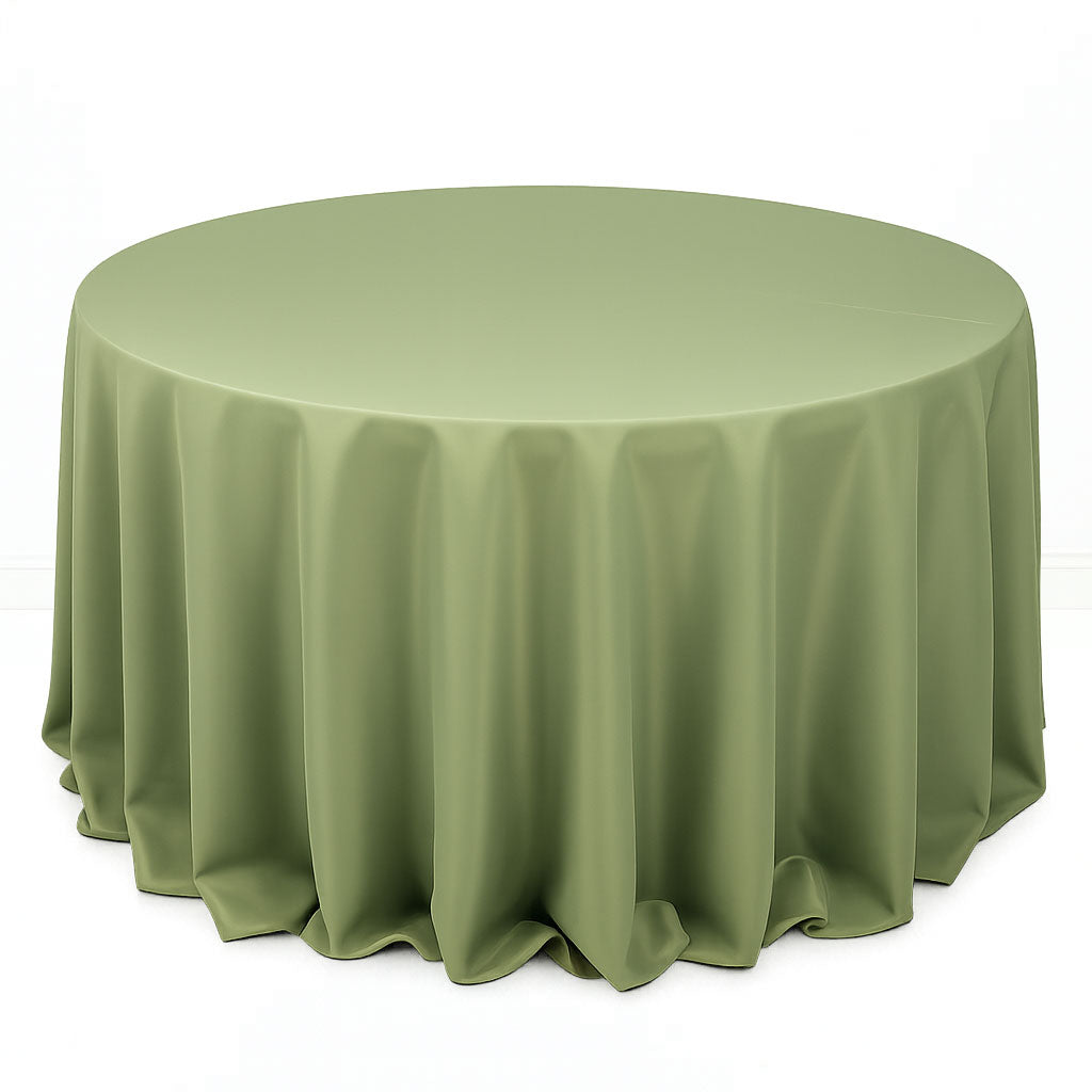 Premium Polyester Round Tablecloth 132" - 220GSM - By TCF Linen