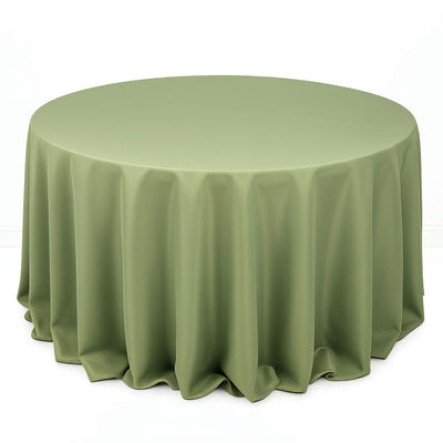 Premium Polyester Round Tablecloth 132" - 220GSM - Dusty Sage - By TCF Linen - thumbnail number 1