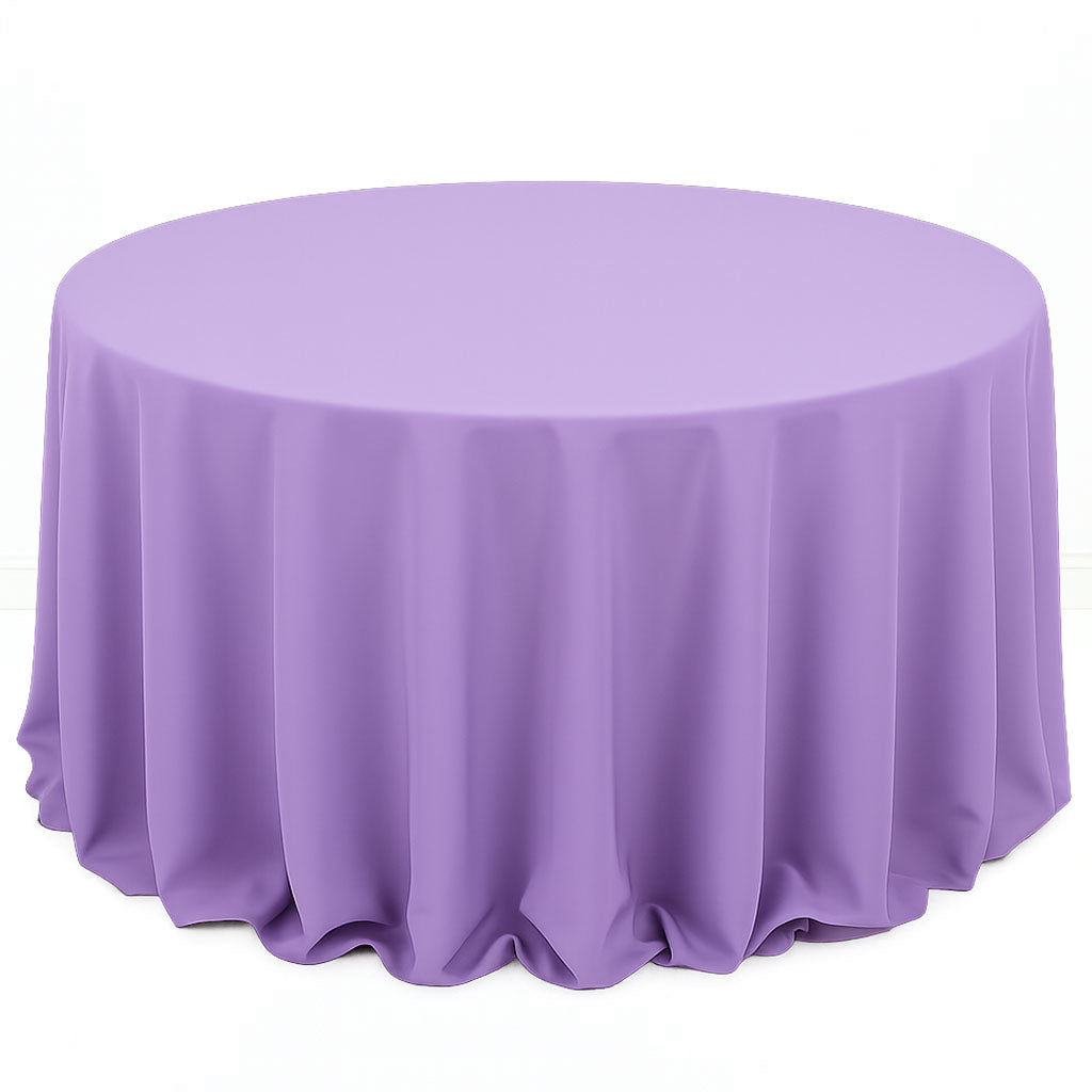 Premium Polyester Round Tablecloth 132" - 220GSM - By TCF Linen