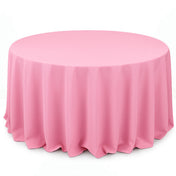 Premium Polyester Round Tablecloth 132" - 220GSM - Pink - By TCF Linen - thumbnail number 1