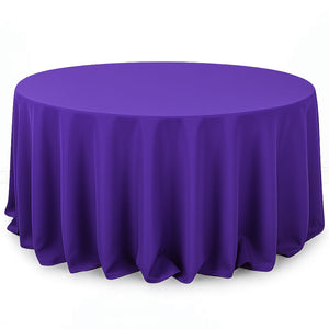 Premium Polyester Round Tablecloth 132" - 220GSM - By TCF Linen