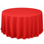 Premium Polyester Round Tablecloth 132" - 220GSM - Red - By TCF Linen - thumbnail number 1