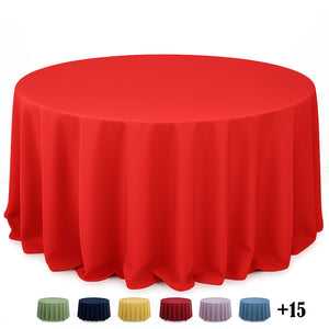 Premium Polyester Round Tablecloth 132" - 220GSM - By TCF Linen