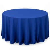 Premium Polyester Round Tablecloth 132" - 220GSM - Royal Blue - By TCF Linen - thumbnail number 1