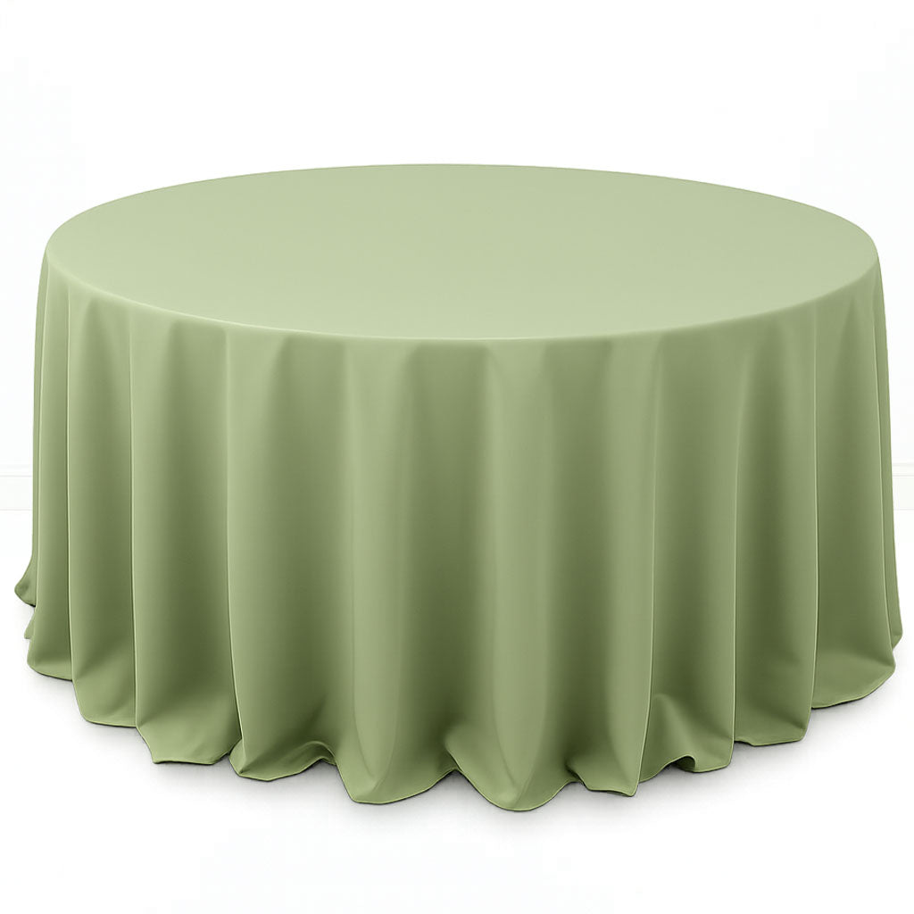 Premium Polyester Round Tablecloth 132" - 220GSM - By TCF Linen