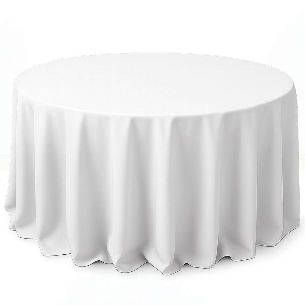 Premium Polyester Round Tablecloth 132" - 220GSM - By TCF Linen