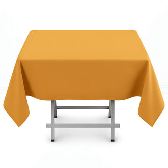 Premium Polyester Square Tablecloth 54"x54" - 220GSM - Gold - By TCF Linen