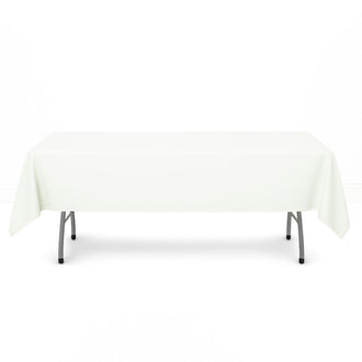Premium Polyester Rectangle Tablecloth 54"x96" - 220GSM - Ivory - By TCF Linen