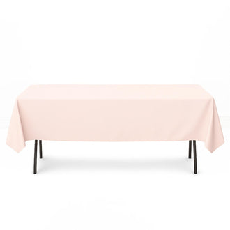 Premium Polyester Rectangle Tablecloth 60"x102" - 220GSM - Blush - By TCF Linen