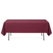 Premium Polyester Rectangle Tablecloth 60"x102" - 220GSM - Burgundy - By TCF Linen - thumbnail number 1
