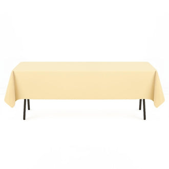 Premium Polyester Rectangle Tablecloth 60"x102" - 220GSM - Champagne - By TCF Linen