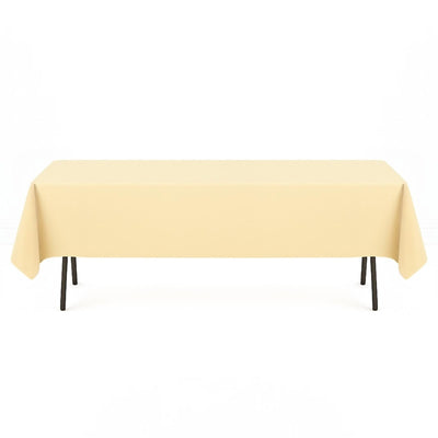 Premium Polyester Rectangle Tablecloth 60"x102" - 220GSM - Champagne - By TCF Linen