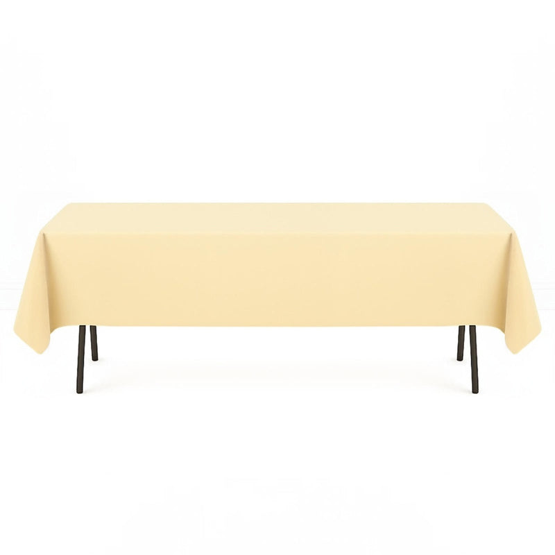 Premium Polyester Rectangle Tablecloth 60"x102" - 220GSM - Champagne - By TCF Linen - thumbnail number 1