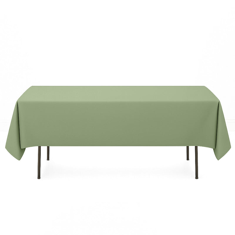 Premium Polyester Rectangle Tablecloth 60"x102" - 220GSM - Dusty Sage - By TCF Linen - thumbnail number 1