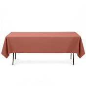 Premium Polyester Rectangle Tablecloth 60"x102" - 220GSM - Terracotta - By TCF Linen - thumbnail number 1