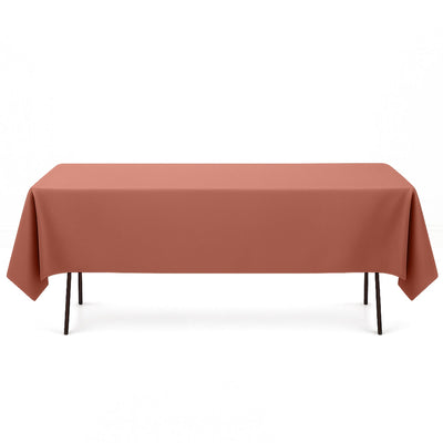 Premium Polyester Rectangle Tablecloth 60"x102" - 220GSM - Terracotta - By TCF Linen
