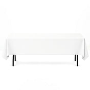 Premium Polyester Rectangle Tablecloth 60"x102" - 220GSM - White - By TCF Linen - thumbnail number 1